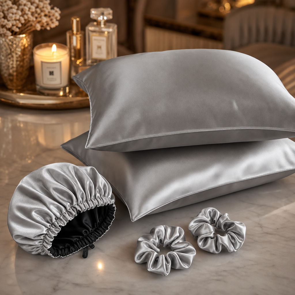 Parlea Absolute Ritual Set | Yastık Kılıfı + Bone + Toka – Tam Gece Bakımı